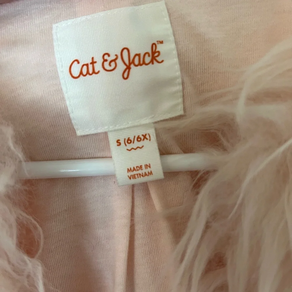 Cat & Jack Girls Faux Fur Jacket - Picture 2 of 4